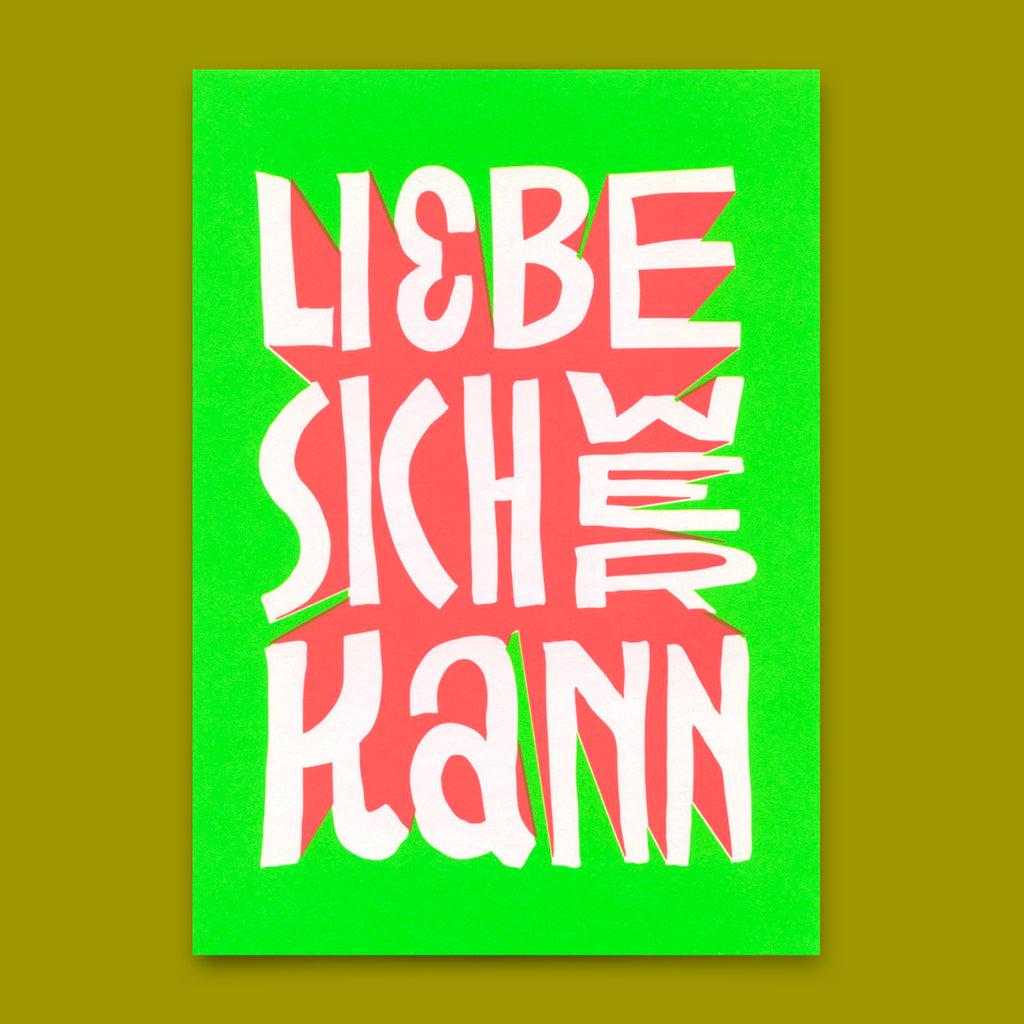 Deli Cards Postkarte "Liebe sich wer kann" | Schöne Karte mit Spruch