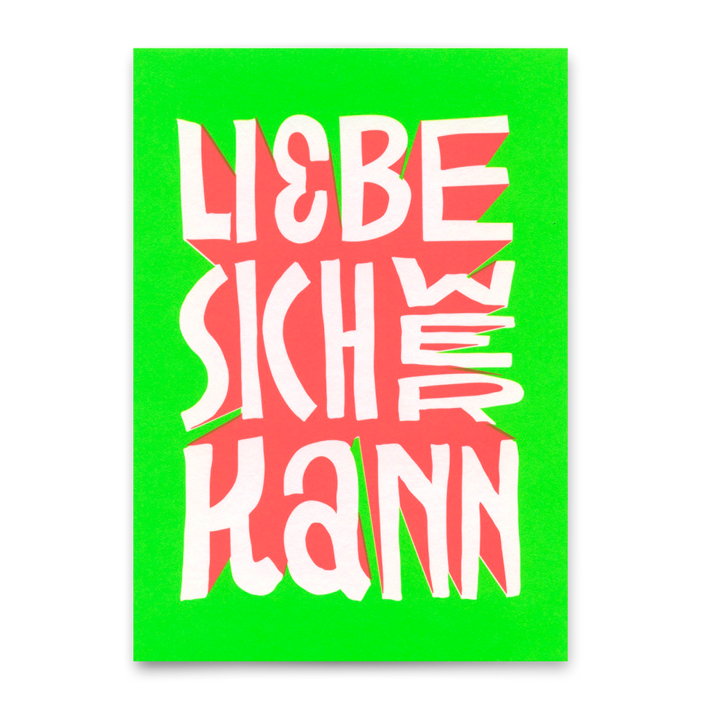 Deli Cards Postkarte "Liebe sich wer kann" | Schöne Karte mit Spruch