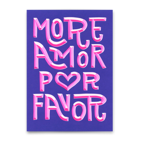 Deli Cards Postkarte "More amor por favor" | Besondere Karte mit Spruch
