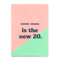 Deli Cards Postkarte "... is the new 20" | Lustige Karte mit Spruch zum Geburtstag