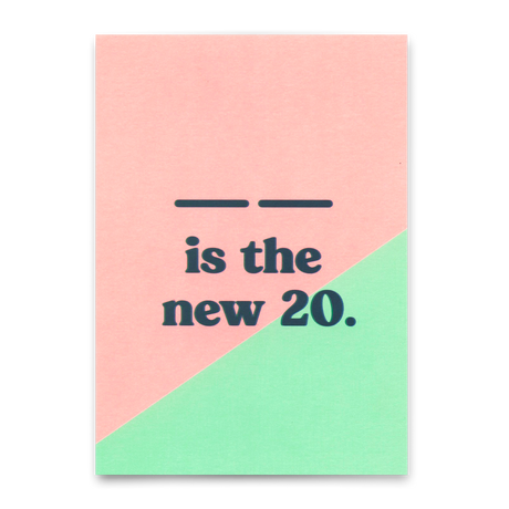 Deli Cards Postkarte "... is the new 20" | Lustige Karte mit Spruch zum Geburtstag