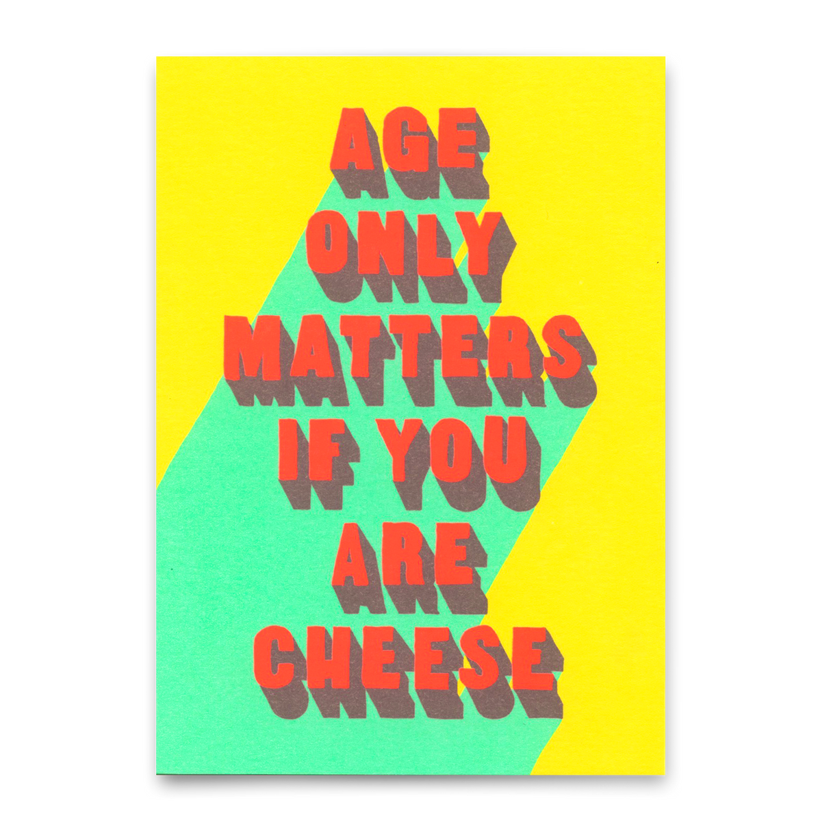 Deli Cards Postkarte "Cheese" | Lustige Karte mit Spruch zum Geburtstag