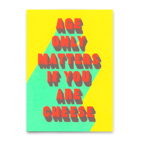 Deli Cards Postkarte "Cheese" | Lustige Karte mit Spruch zum Geburtstag
