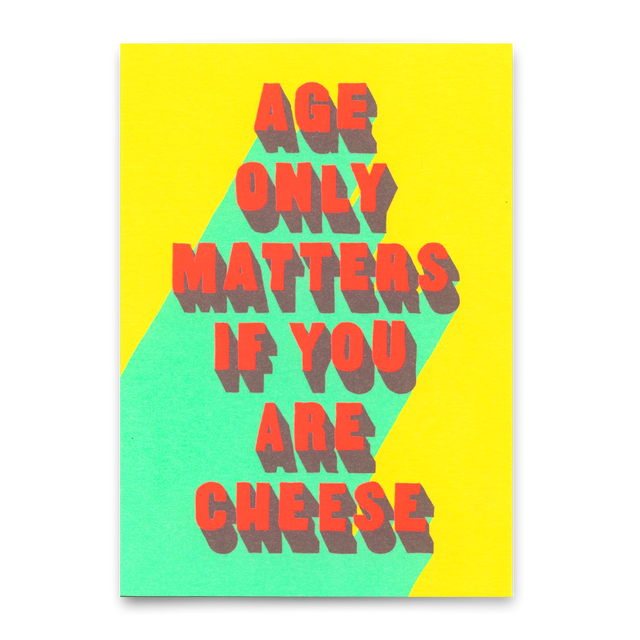 Deli Cards Postkarte "Cheese" | Lustige Karte mit Spruch zum Geburtstag