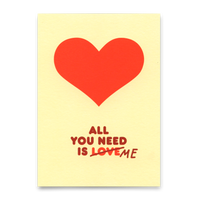 Deli Cards Postkarte "All you need is me" | Schöne Karte für Verliebte