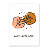 Deli Cards Postkarte "Alles Gute Brudi" | Coole Karte für jeden Anlass