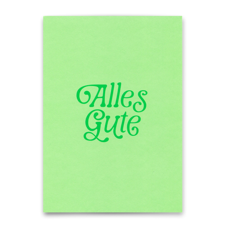Deli Cards Postkarte "Alles Gute Grün" | Schöne Karte für jeden Anlass