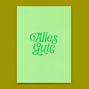 Deli Cards Postkarte "Alles Gute Grün" | Schöne Karte für jeden Anlass