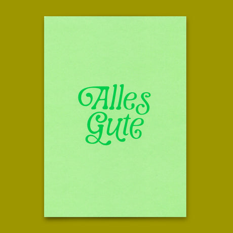 Deli Cards Postkarte "Alles Gute Grün" | Schöne Karte für jeden Anlass