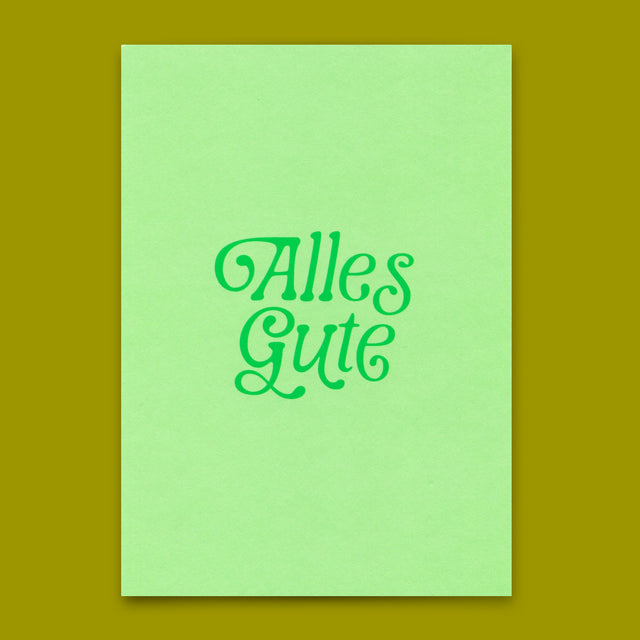 Deli Cards Postkarte "Alles Gute Grün" | Schöne Karte für jeden Anlass