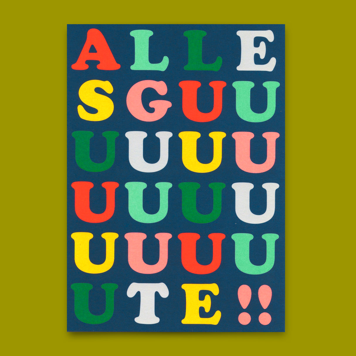Deli Cards Postkarte "Allesguuuuuute" | Besondere Karte für jeden Anlass