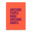 Deli Cards Postkarte "Awesome people" | Lustige Karte mit Spruch zur Geburt