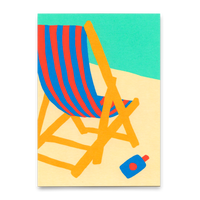 Deli Cards Postkarte "Beach chair" | Schöne Karte für jeden Anlass