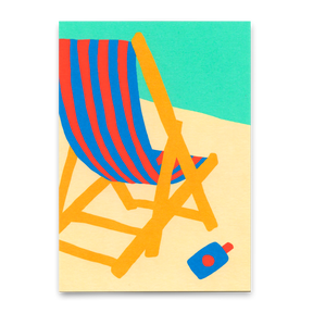Deli Cards Postkarte "Beach chair" | Schöne Karte für jeden Anlass