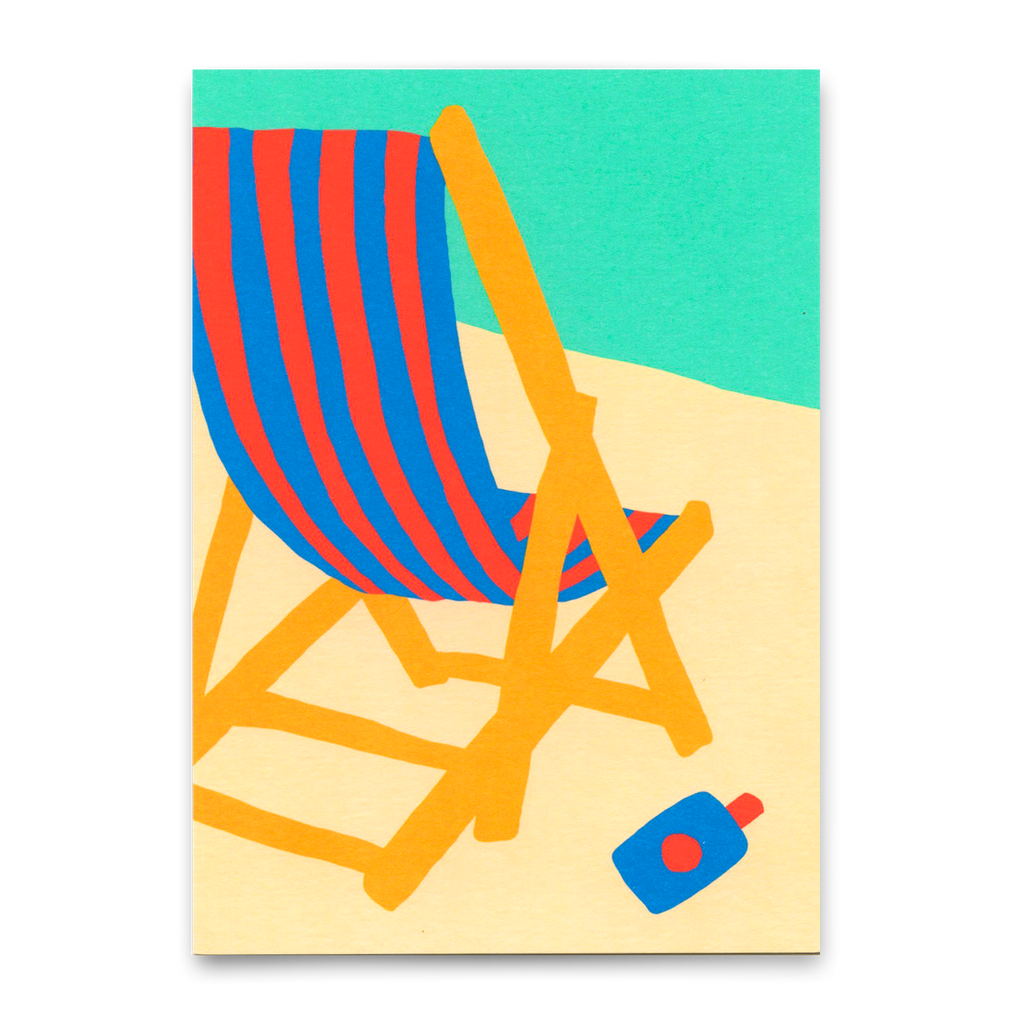 Deli Cards Postkarte "Beach chair" | Schöne Karte für jeden Anlass