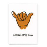 Deli Cards Postkarte "Bester Mann Digga" | Coole Karte für jeden Anlass