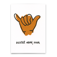 Deli Cards Postkarte "Bester Mann Digga" | Coole Karte für jeden Anlass