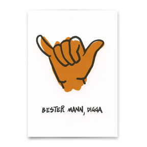 Deli Cards Postkarte "Bester Mann Digga" | Coole Karte für jeden Anlass