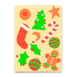 Deli Cards Postkarte "Christmas Icons" | Besondere Karte zu Weihnachten