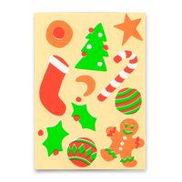 Deli Cards Postkarte "Christmas Icons" | Besondere Karte zu Weihnachten