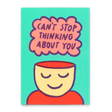 Deli Cards Postkarte "Can´t stop thinking about you" | Schöne Karte für Verliebte