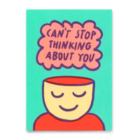 Deli Cards Postkarte "Can´t stop thinking about you" | Schöne Karte für Verliebte