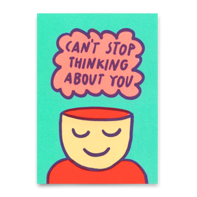 Deli Cards Postkarte "Can´t stop thinking about you" | Schöne Karte für Verliebte
