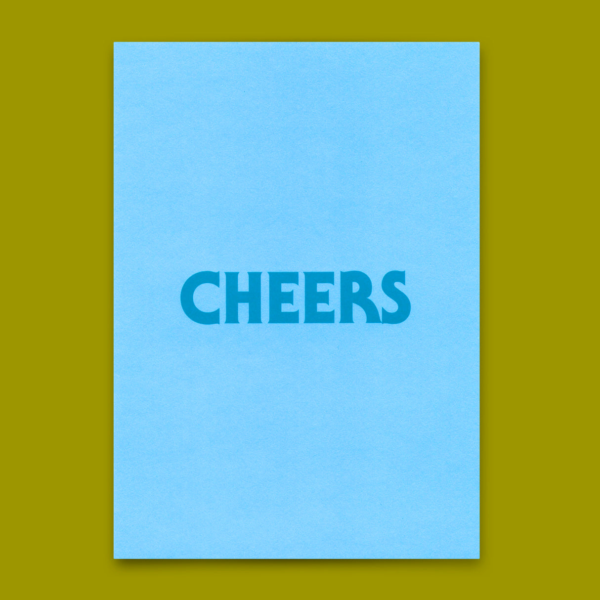 Deli Cards Postkarte "Cheers Hellblau" | Schöne Karte für jeden Anlass