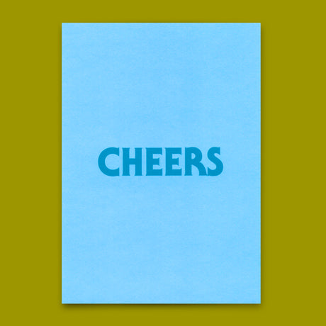 Deli Cards Postkarte "Cheers Hellblau" | Schöne Karte für jeden Anlass