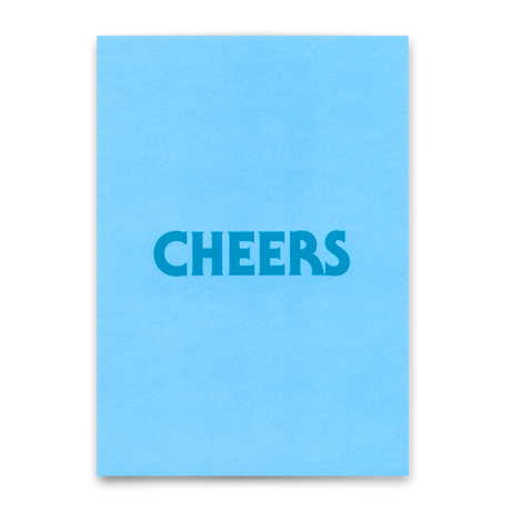 Deli Cards Postkarte "Cheers Hellblau" | Schöne Karte für jeden Anlass