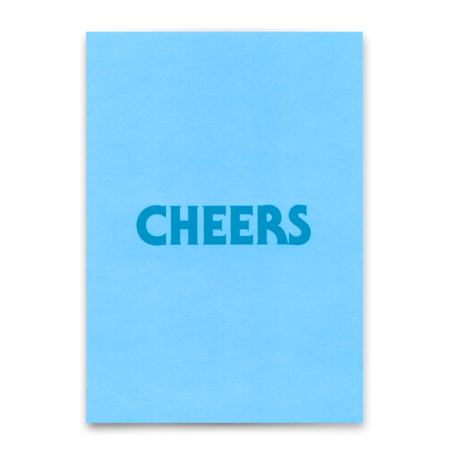 Deli Cards Postkarte "Cheers Hellblau" | Schöne Karte für jeden Anlass