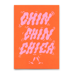 Deli Cards Postkarte "Chin Chin Chica" | Coole Karte mit Spruch für jeden Anlass