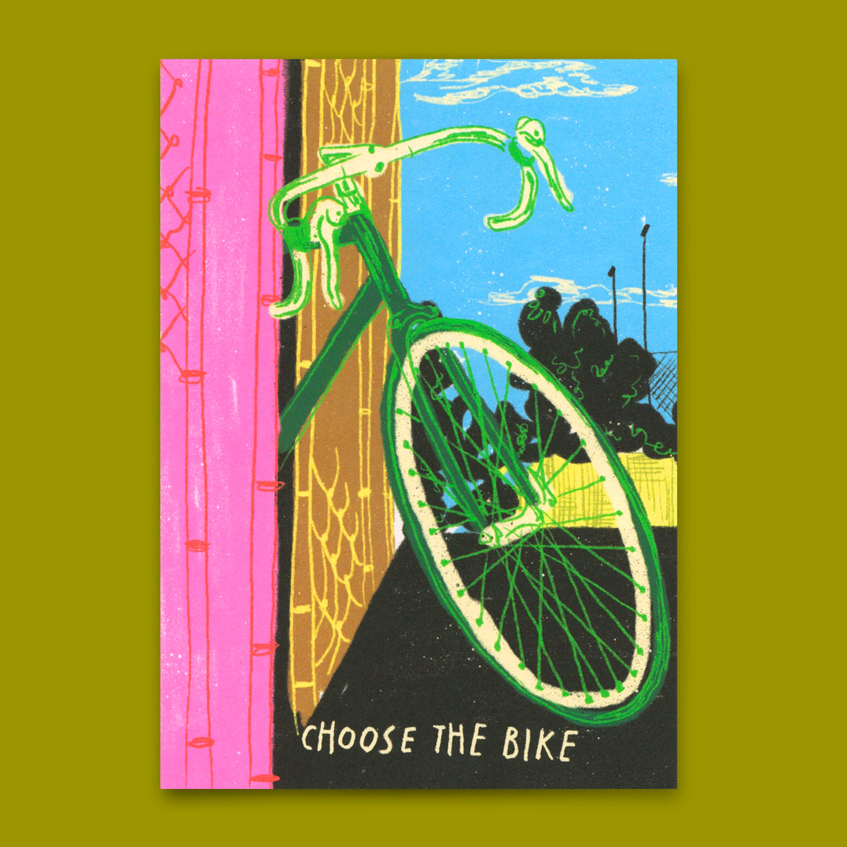 Deli Cards Postkarte "Choose the bike" | Besondere Karte mit Spruch