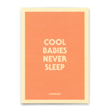 Deli Cards Postkarte "Cool babies never sleep" | Lustige Karte mit Spruch zur Geburt