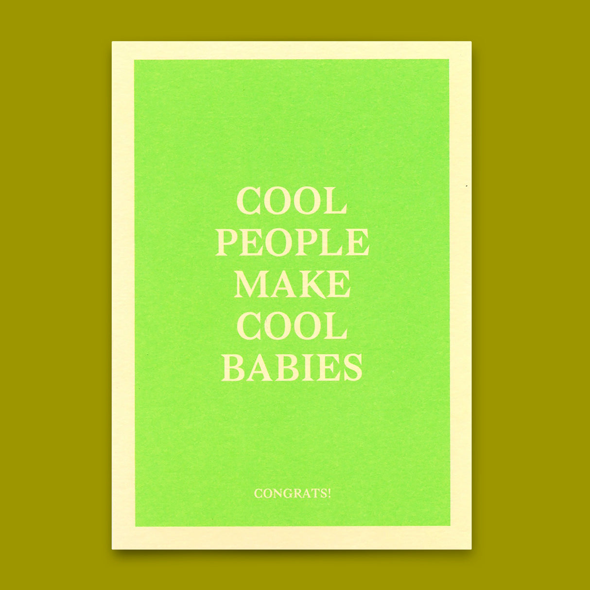 Deli Cards Postkarte "Cool people make cool babies" | Coole Karte mit Spruch zur Geburt