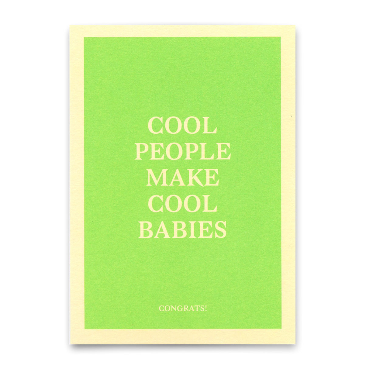 Deli Cards Postkarte "Cool people make cool babies" | Coole Karte mit Spruch zur Geburt