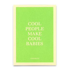 Deli Cards Postkarte "Cool people make cool babies" | Coole Karte mit Spruch zur Geburt