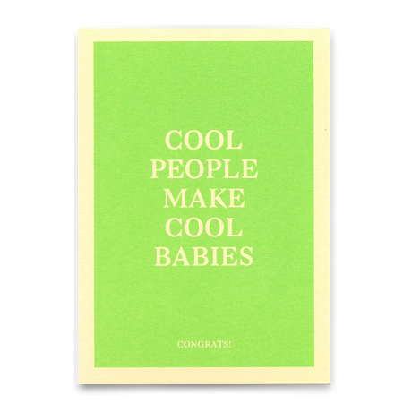 Deli Cards Postkarte "Cool people make cool babies" | Coole Karte mit Spruch zur Geburt