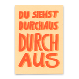 Deli Cards Postkarte "Du siehst durchaus durch aus" | Lustige Karte mit Spruch