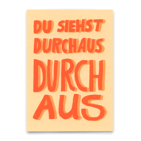 Deli Cards Postkarte "Du siehst durchaus durch aus" | Lustige Karte mit Spruch