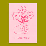 Deli Cards Postkarte "For you (Flowers)" | Schöne Karte für jeden Anlass