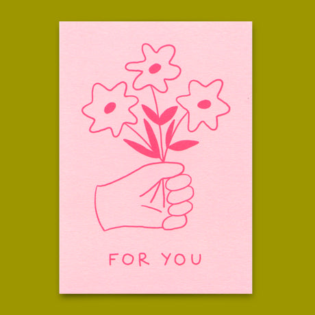 Deli Cards Postkarte "For you (Flowers)" | Schöne Karte für jeden Anlass
