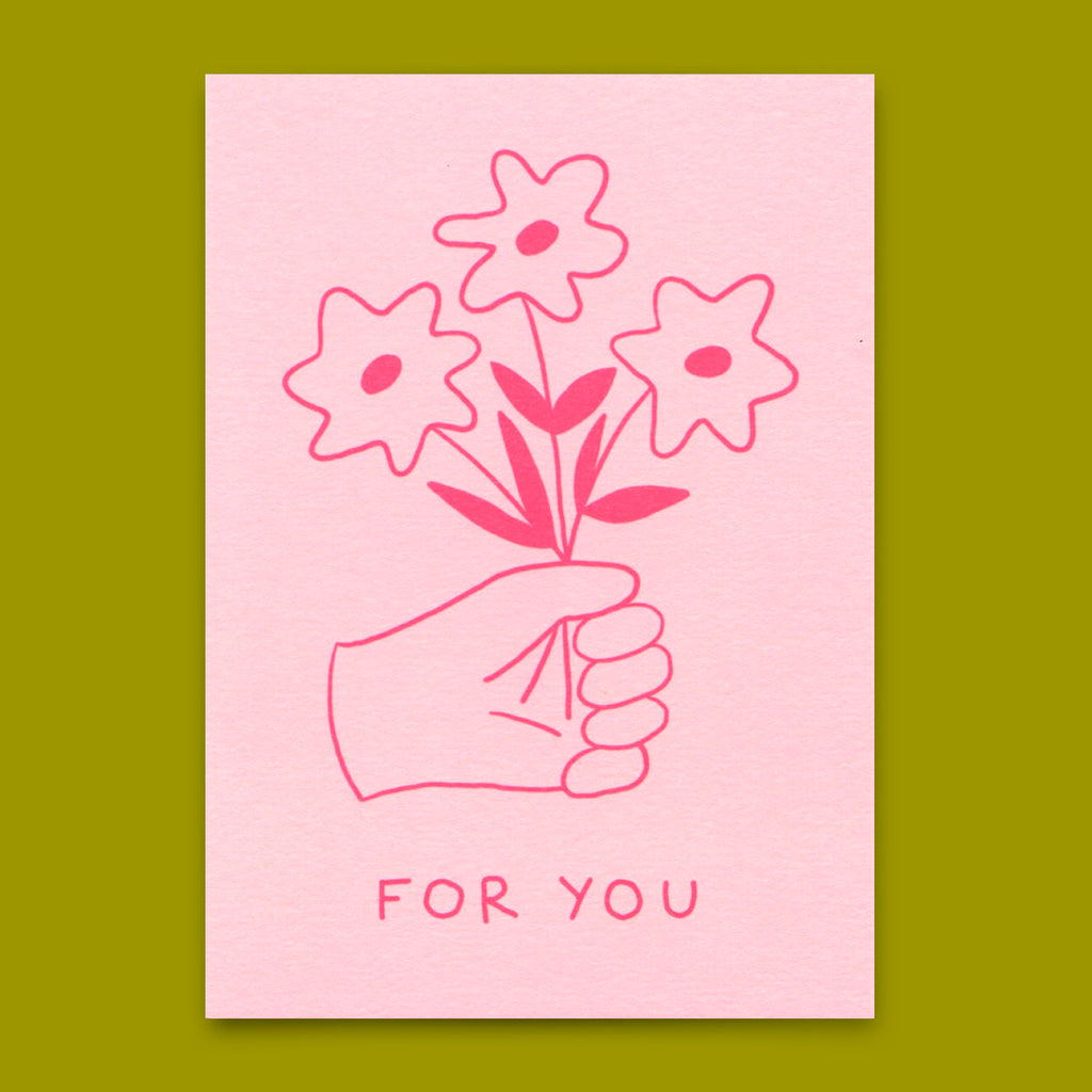 Deli Cards Postkarte "For you (Flowers)" | Schöne Karte für jeden Anlass