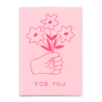 Deli Cards Postkarte "For you (Flowers)" | Schöne Karte für jeden Anlass