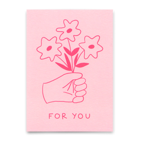 Deli Cards Postkarte "For you (Flowers)" | Schöne Karte für jeden Anlass