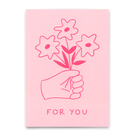 Deli Cards Postkarte "For you (Flowers)" | Schöne Karte für jeden Anlass