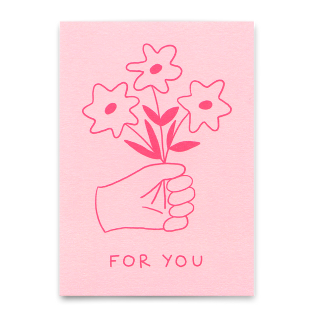 Deli Cards Postkarte "For you (Flowers)" | Schöne Karte für jeden Anlass