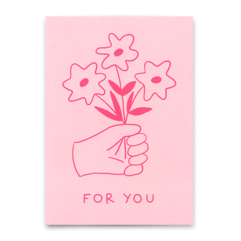 Deli Cards Postkarte "For you (Flowers)" | Schöne Karte für jeden Anlass