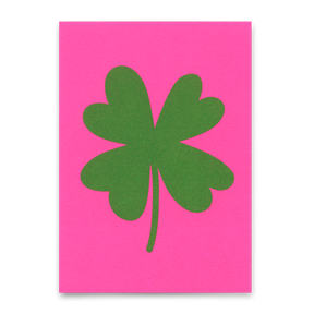 Deli Cards Postkarte "Four leaf clover" | Schöne Karte zum Glück wünschen