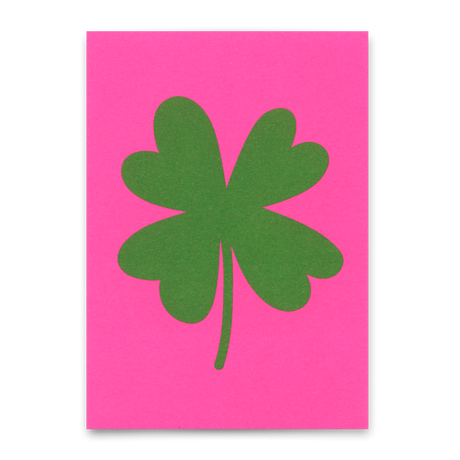 Deli Cards Postkarte "Four leaf clover" | Schöne Karte zum Glück wünschen